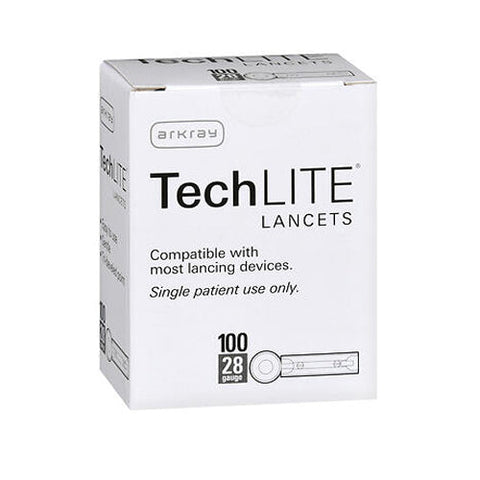 ArkRay, Techlite Lancets 28 Gauge, 28G, 100 Count ArkRay