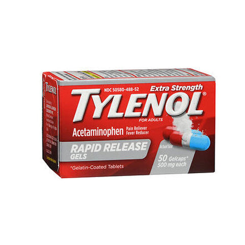 Tylenol, Extra Strength Rapid Release, 500 Mg, 50 Gelcaps Tylenol