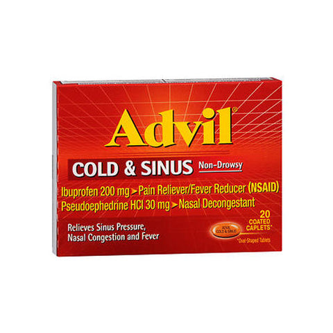 Advil, Cold and Sinus Coated Caplets, 20 tabs Advil