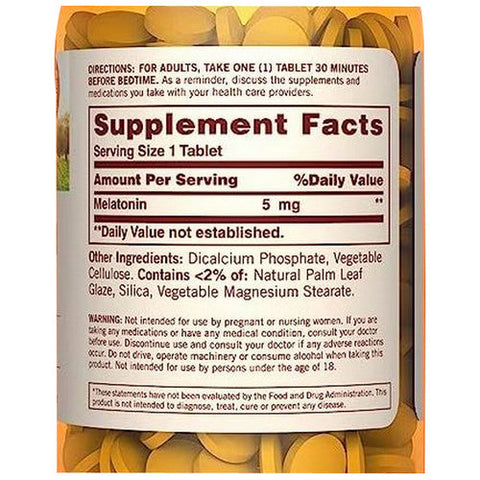 Sundown Naturals, Extra Strength Melatonin, 5 mg, 90 tabs Sundown Naturals