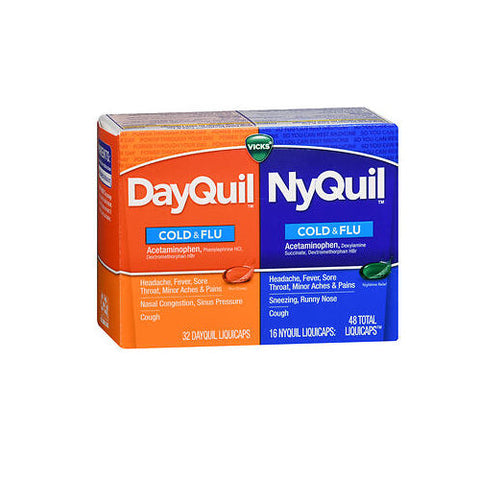 Vicks, Dayquil Nyquil Cold And Flu Liquicaps, 48 Count Vicks