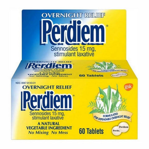 Perdiem, Overnight Relief Laxative Pills, 60 each Perdiem