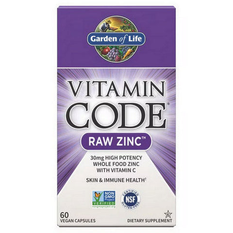 Garden of Life, Vitamin code, Raw Zinc 60 vcaps Garden of Life