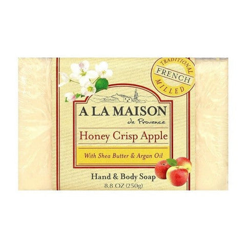 A La Maison, Hand And Body Bar Soap Honey Crisp Apple, Honey Crisp Apple 8.8 oz A La Maison