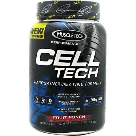 Muscletech, Cell Tech Performance Series Hardgainer Creatine Formula, Fruit Punch 3 lbs Muscletech