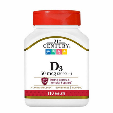 21st Century, Vitamin D3, 50 Mcg, 110 Tablets 21st Century