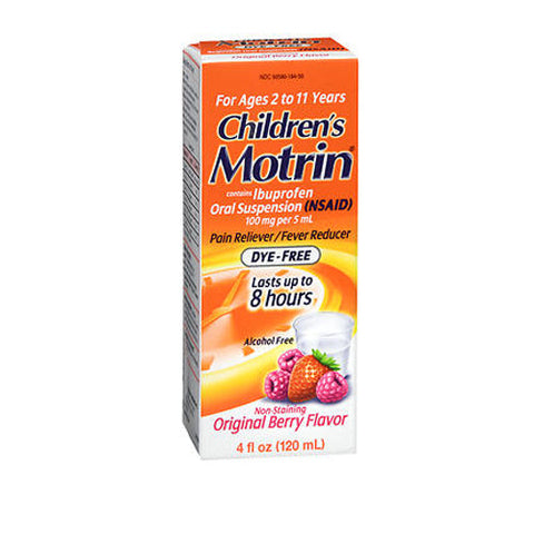 Motrin, Children'S Ibuprofen Oral Suspension Original Berry Dye-Free, 100 Mg, 4 Oz Motrin