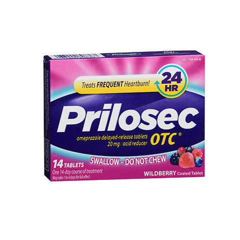 Prilosec Otc, Omeprazole Acid Reducer Tablets Wildberry, 20 Mg, 14 Tablets Prilosec Otc
