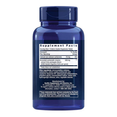 Life Extension, Specially-Coated Bromelain, 500 Mg, 60 Enteric Coated Tablets Life Extension