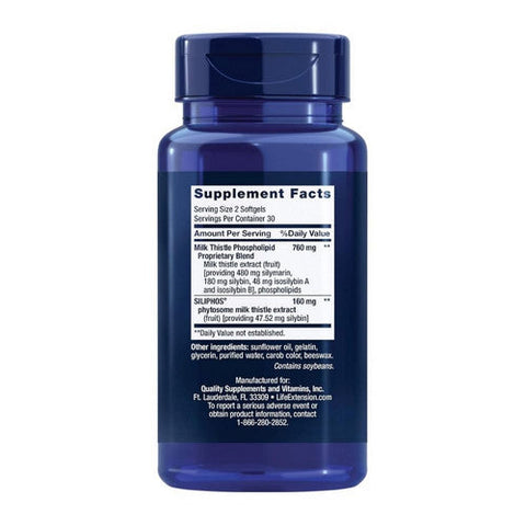 Life Extension, Advanced Milk Thistle, 60 Softgels Life Extension