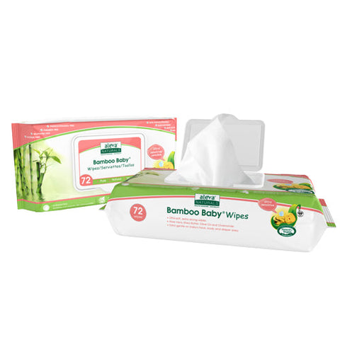 Aleva Naturals, Bamboo Baby Wipes, 72 Ct, Sensitive Aleva Naturals