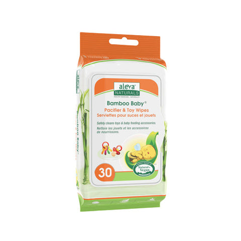 Aleva Naturals, Bamboo Baby Pacifier and Toy Wipes, 30 Ct Aleva Naturals