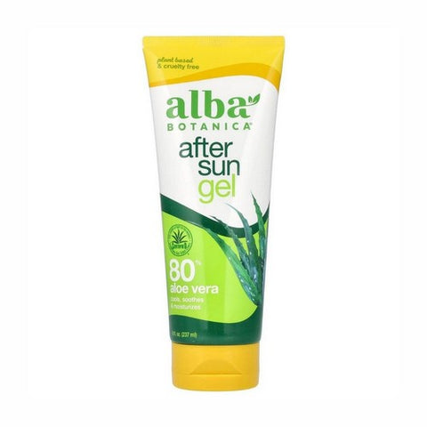 Alba Botanica, After Sun Gel 80% Aloe Vera, 8 Oz Alba Botanica