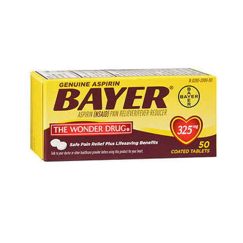 Bayer, Genuine Aspirin, 325Mg, 50 tabs Bayer