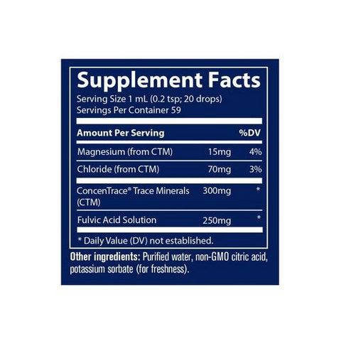 Trace Minerals, Ionic Fulvic Acid, 2 Oz Trace Minerals