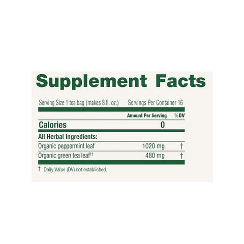 Traditional Medicinals, Organic Green Tea Peppermint, 16 Bag Traditional Medicinals