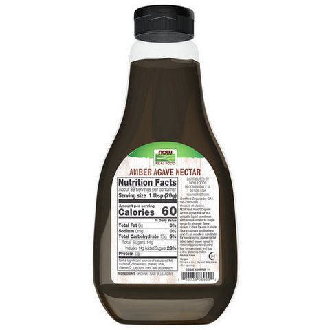 Now Foods, Agave Nectar (Amber) Organic, 23.28 Oz Now Foods