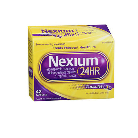 Nexium 24HR, Esomeprazole Magnesium Acid Reducer Capsules, 20 Mg, 42 Caps Nexium 24HR