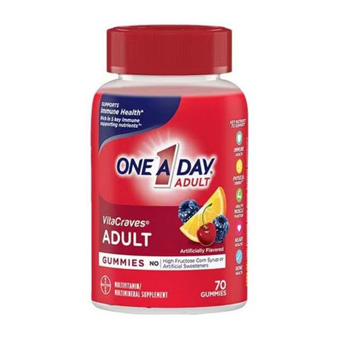 One A Day, Vitacraves Adult Multivitamin Gummies, 70 Each One A Day
