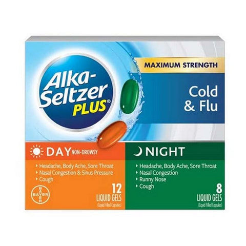 Alka-Seltzer, Plus Day & Night Multi-Symptom/Cold & Flu Formula, 20 Caps Alka-Seltzer