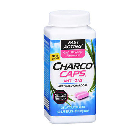 Emerson Healthcare Llc, CharcoCaps Activated Charcoal, 260 mg, 100 Caps Emerson Healthcare Llc