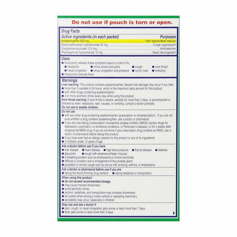 Alka-Seltzer, Plus Severe Cold + Flu Packets Night Honey Lemon Zest, 6 Count Alka-Seltzer