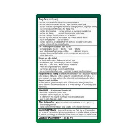 Excedrin, Excedrin Migraine Caplets, 200 Caps Excedrin