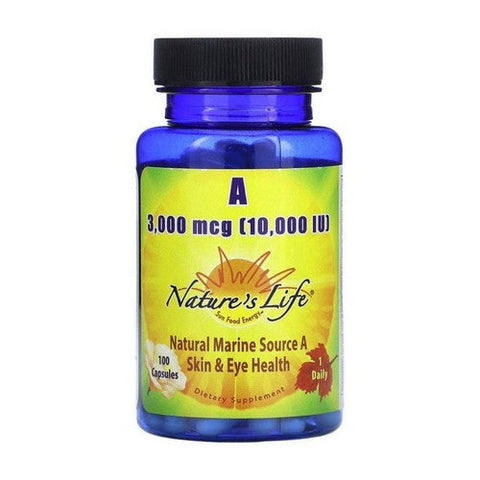 Nature's Life, Vitamin A, 10,000 IU, 100 Caps Nature's Life