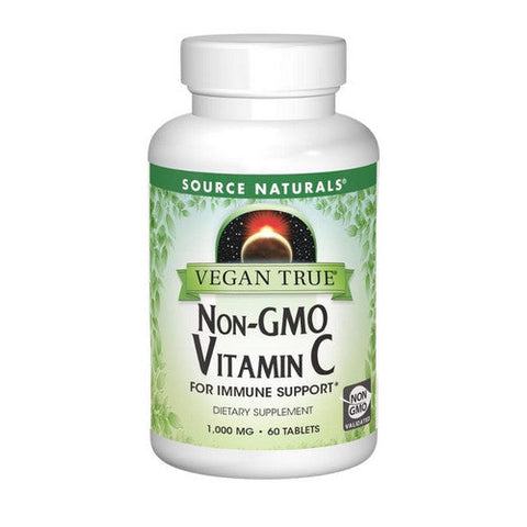 Source Naturals, Vegan True Non-GMO Vitamin C, 1000 mg, 60 Tabs Source Naturals