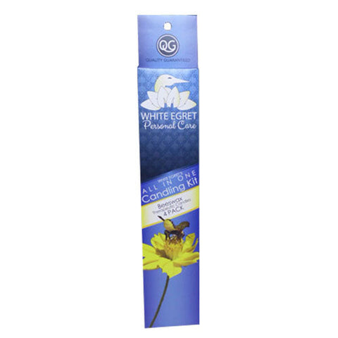 White Egret, Therapeutic All In One Ear Candling Kit Beeswax, Lavender 2 Ct White Egret