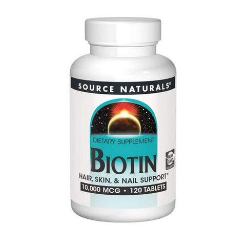 Source Naturals, Biotin, 10000 mcg, 120 Tabs Source Naturals