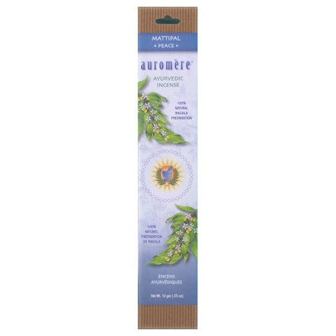 Auromere, Ayurvedic Incense, Mattipal Peace 1 Count Auromere