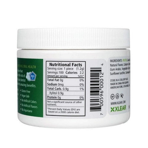Xlear Inc, Spry Dental Defense Sugar Free Gum With Xylitol Natural Spearmint, 100 Pieces Xlear Inc