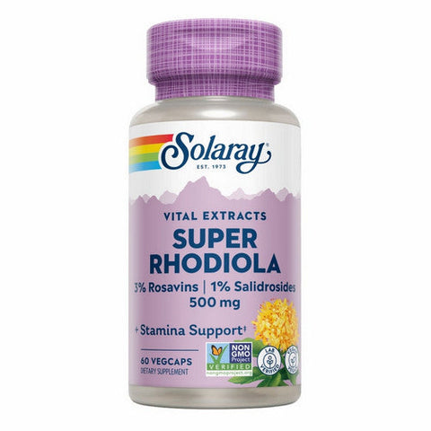 Solaray, Vital Extracts Super Rhodiola, 500 mg, 60 Caps Solaray