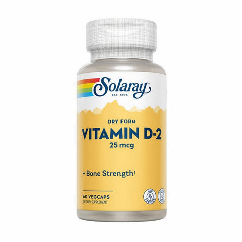 Solaray, Dry Form Vitamin D-2, 25 Mcg, 60 Veg Caps Solaray
