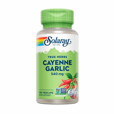 Solaray, Cayenne Garlic, 540 mg, 100 Caps Solaray
