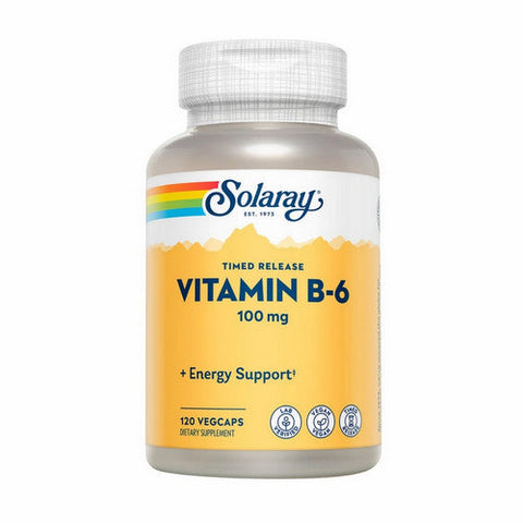 Solaray, Vitamin B-6, 100 mg, 120 Caps Solaray