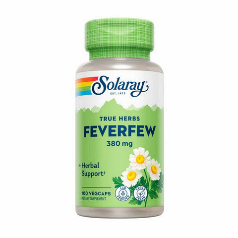 Solaray, True Herbs Feverfew, 380 Mg, 100 Veg Caps Solaray