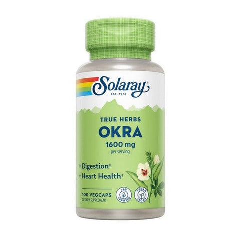 Solaray, True Herbs Okra, 400 Mg, 100 Veg Caps Solaray