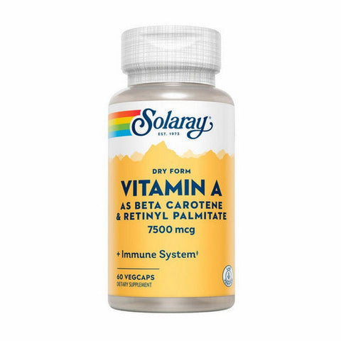 Solaray, Dry Form Vitamin A, 75000 Mcg, 60 Veg Caps Solaray