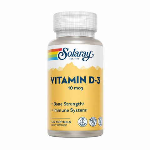 Solaray, Vitamin D-3, 400 IU, 120 Softgels Solaray