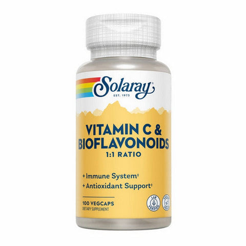 Solaray, Vitamin C Plus Bioflavanoids, 100 Caps Solaray