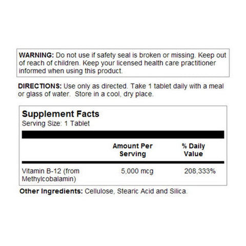 Kal, B-12 Timed Release, 5,000 mcg, 60 Tabs