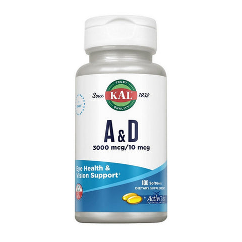 Kal, A & D, 100 Softgels Kal
