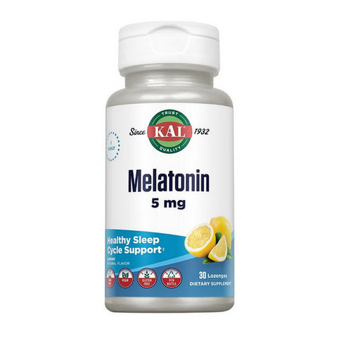 Kal, Melatonin Lozenge, 5 mg, Lemon 30 Lozenges Kal