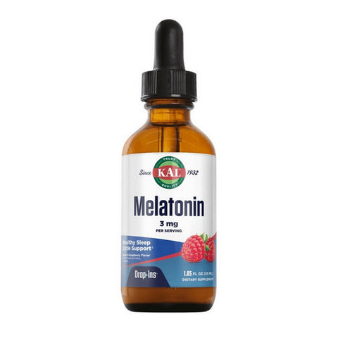 Kal, Melatonin Drop Ins, 3 mg, Raspberry 1.85 fl oz Kal