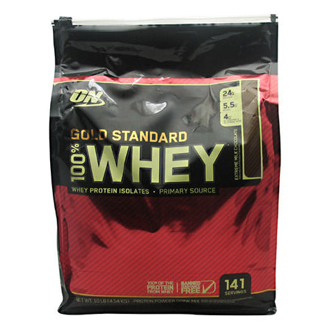 Optimum Nutrition, Gold Standard 100% Whey Protein Powder, Extreme Chocolate 10 lbs Optimum Nutrition