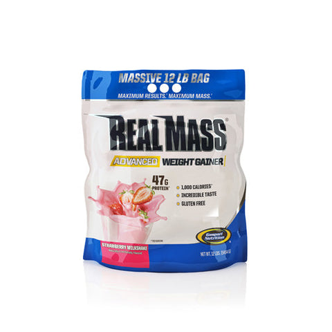 Gaspari Nutrition, Real Mass, Strawberry Milkshake 12 lbs Gaspari Nutrition