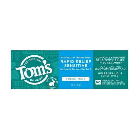 Tom's Of Maine, Rapid Relief Sensitive Natural Toothpaste Fresh Mint, 4 OZ Tom's Of Maine