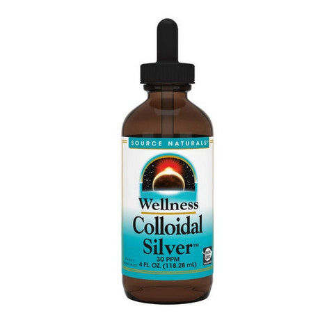 Source Naturals, Wellness Colloidal Silver Liquid, 30 Ppm, 4 Oz Source Naturals